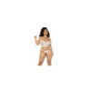 2 en 1 Nuisette et ensemble 2 pièces grande taille en dentelle et résille transparente 